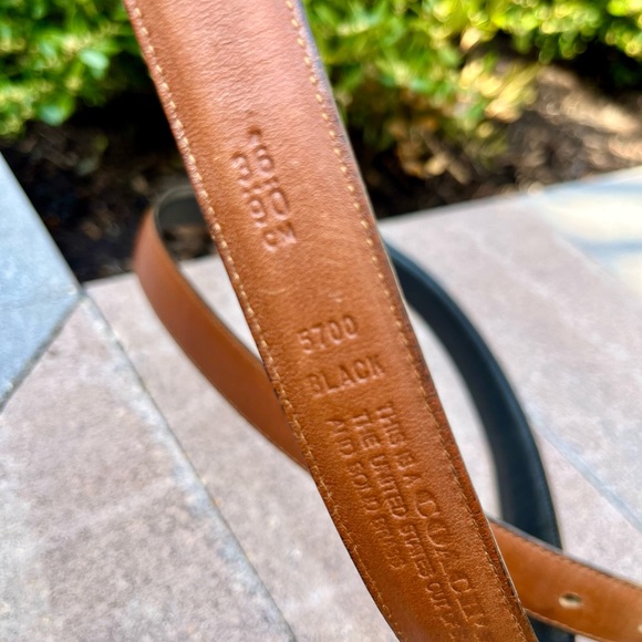 Men’s Coach Vintage Leather Belt, Black, 36 - Picture 3 of 5